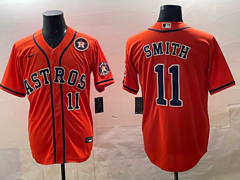Men 2025 Houston Astros #11 Smith Orange Nike 2025 MLB Jersey 016->houston astros->MLB Jersey